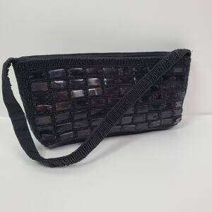 La Pomme Beaded Purse Handbag Bag with Black Accents by LaBlend
